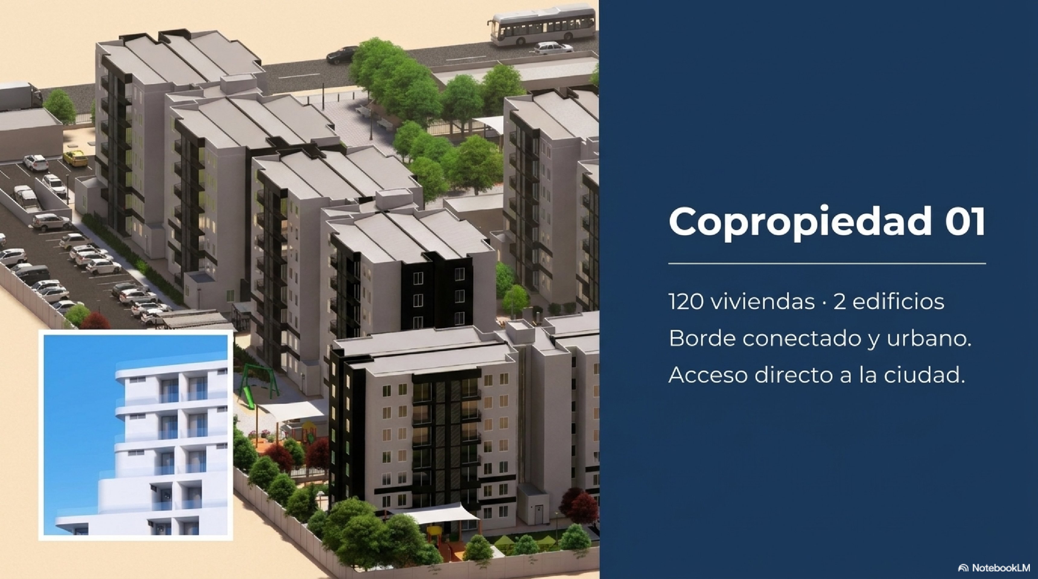 Render del conjunto de viviendas Ciudad Bicentenario